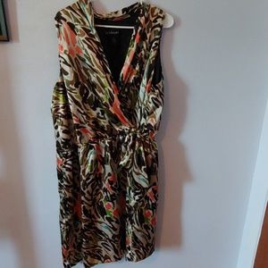 Lane Bryant Animal Print Sleeveless Dress SZ 24